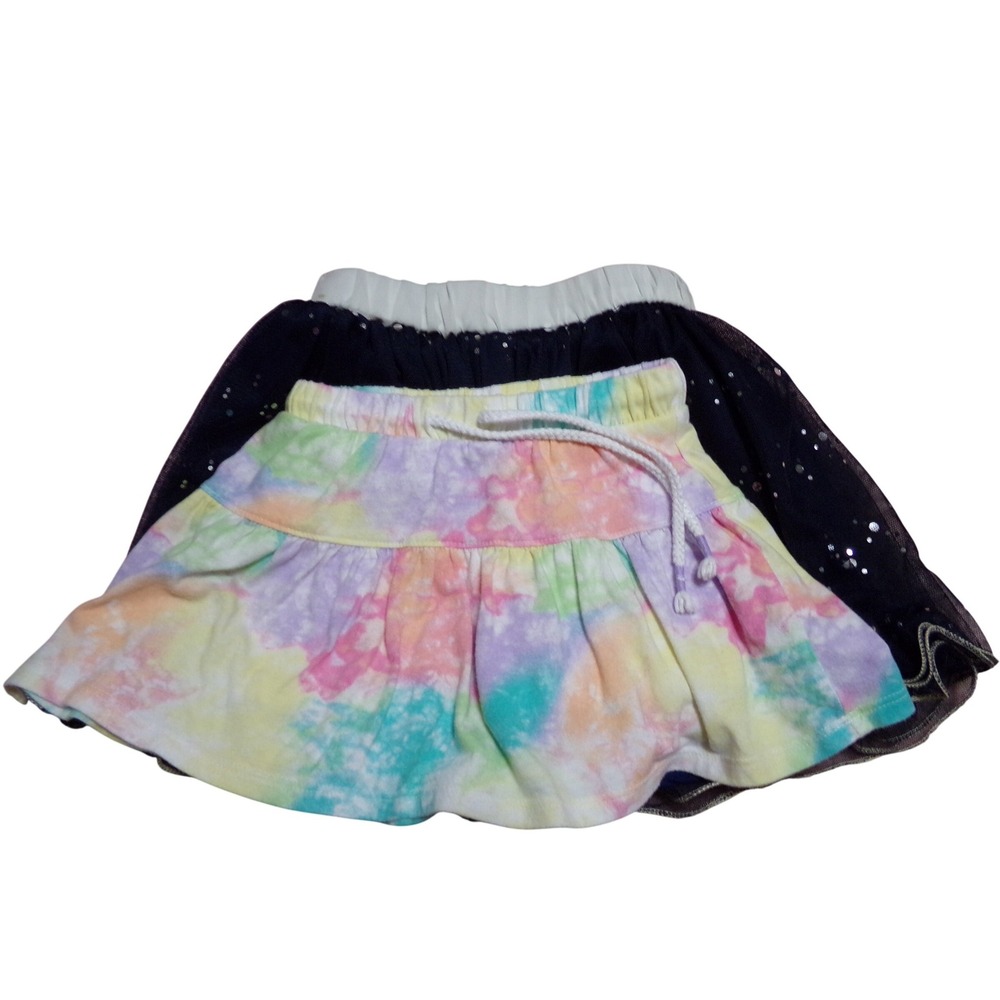 Cat & Jack Girls Pastel Tie Dye Skort Elastic Waist Size 4T Multi-Color